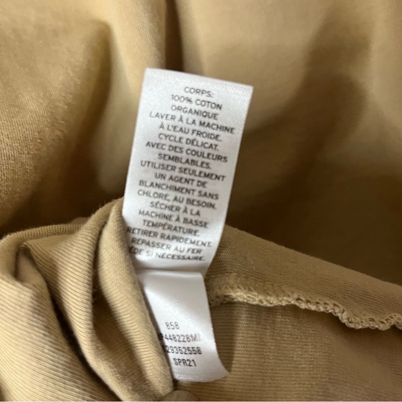 BP. Women's Classic Casual Tan Crew Neck Short Sleeve Crop Tee Top Size Medium - Picture 7 of 8